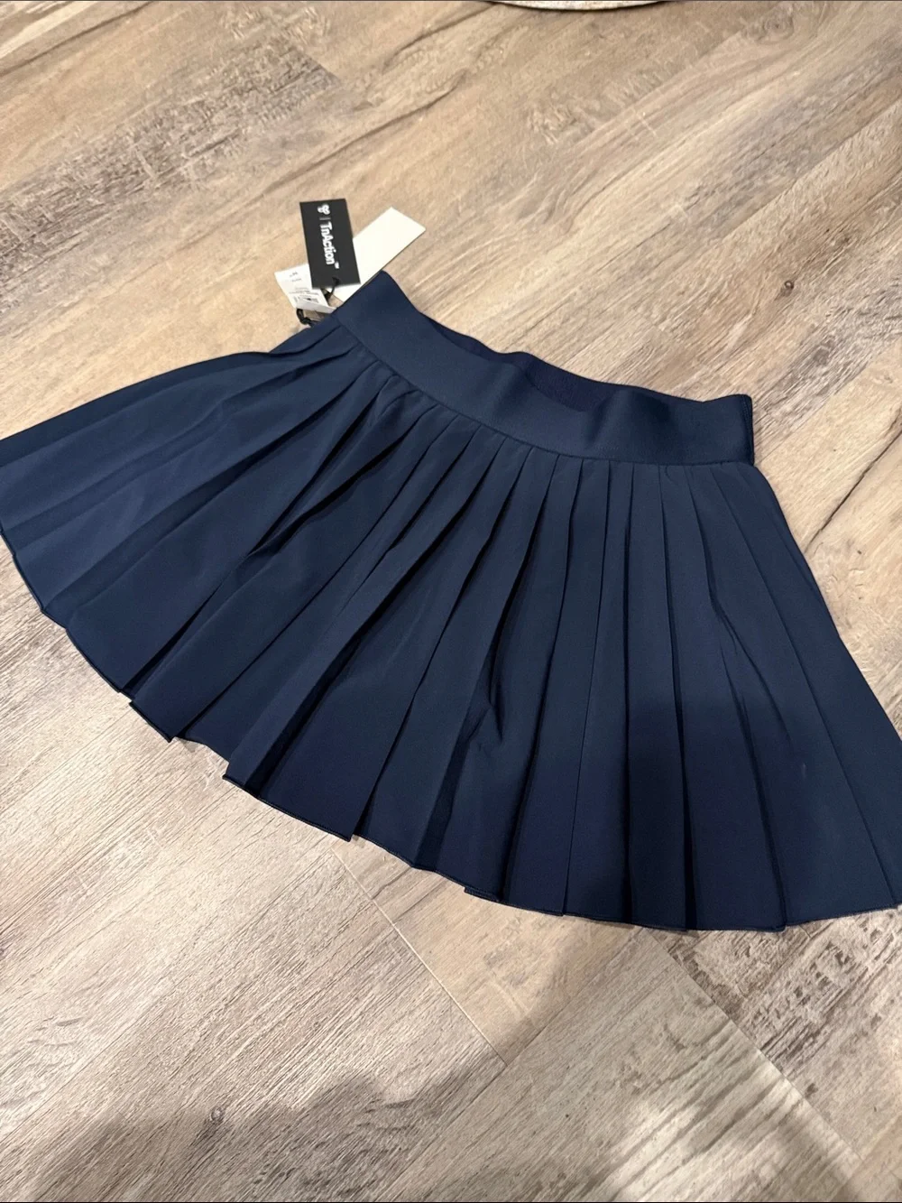 Tna Dark Navy Pleated Mini Skirt